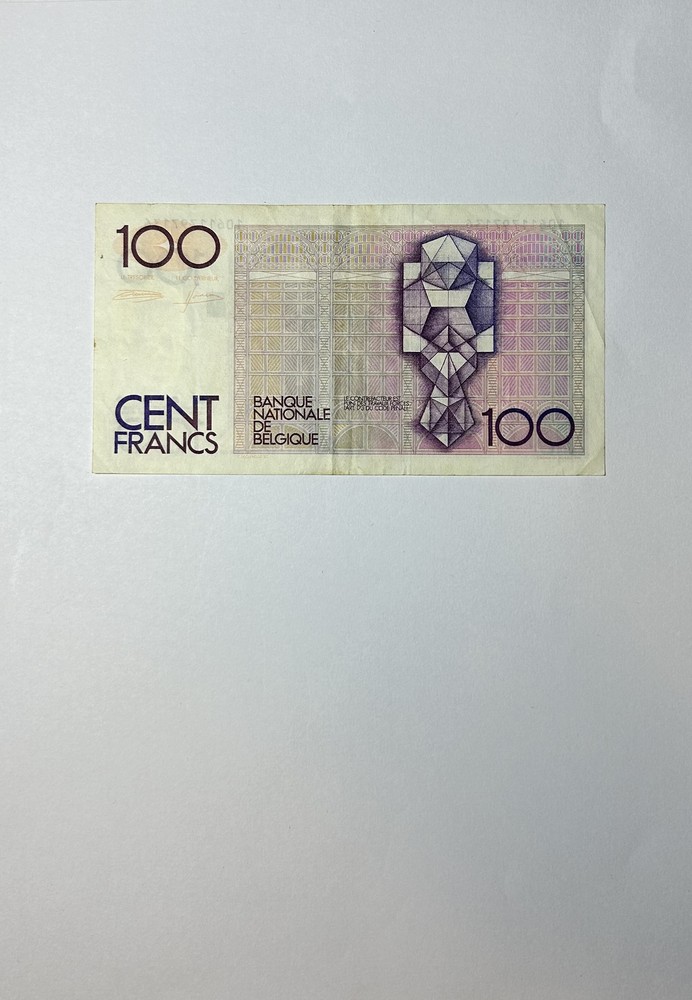 Belgium 1982 Old Banknote 100 Francs