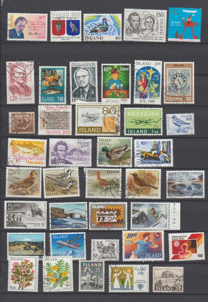 Iceland - Stamp Collection - 50 Different Stamps