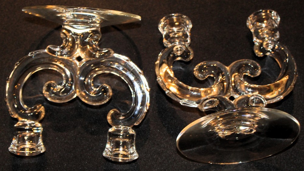 Fostoria Century Two Double Flat Foot Candlestick Holders
