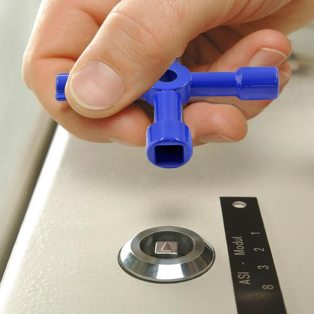 3Pcs 4-Way Multi-Functional Utilities Key Electric Cabinet Keys Triangle Square