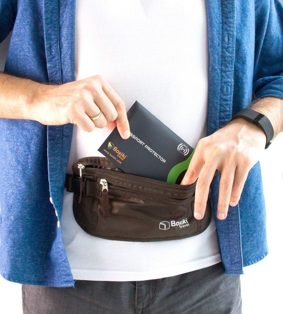 RFID Blocking Sleeves, Set with Color Coding, Navy Blue, Unisex Wallet, Prote...