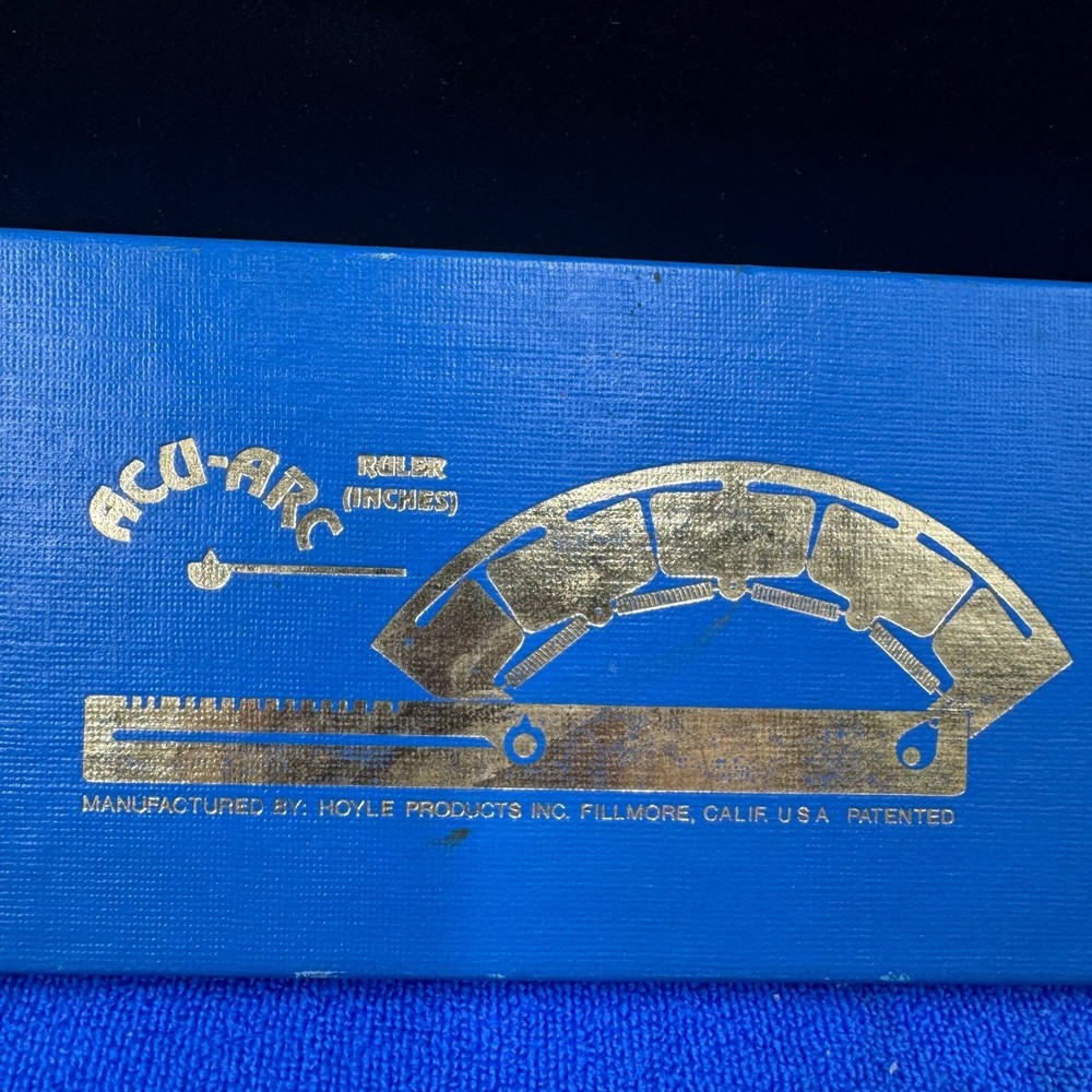 Vintage Hoyle Engineering Acu-Arc Ruler w/ Original Box Drafting Tool