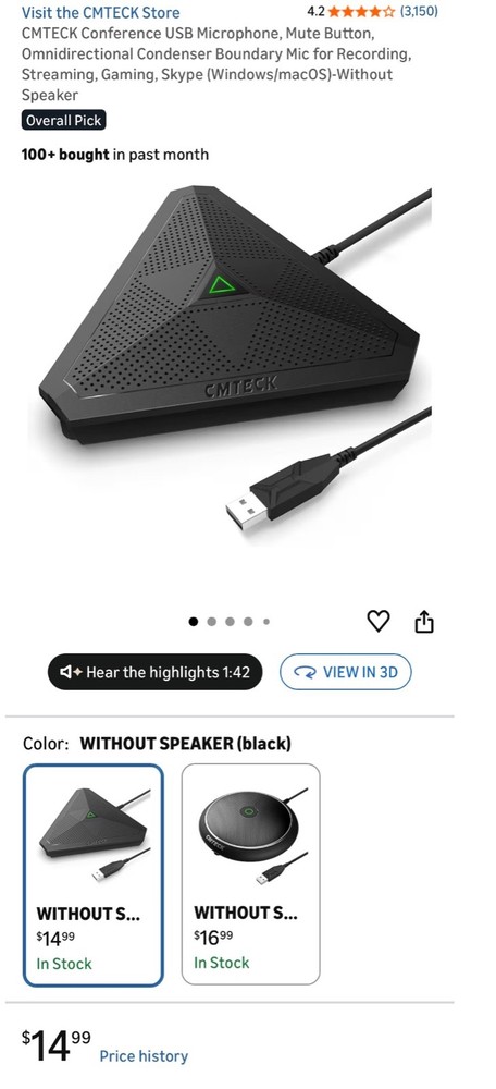 BRAND NEW CMTECK Conference USB Microphone