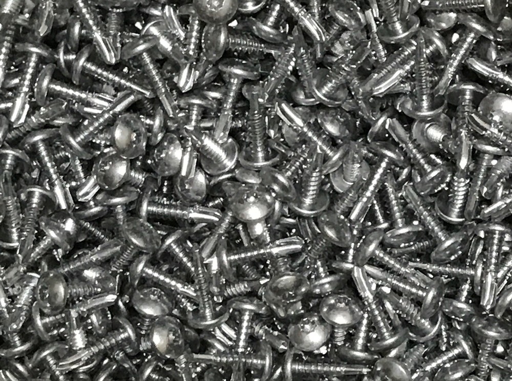 250 Pack 3/4'' Self Tap Zinc Cargo Trailer Sheet Metal Screws w/ #2 Square Bit
