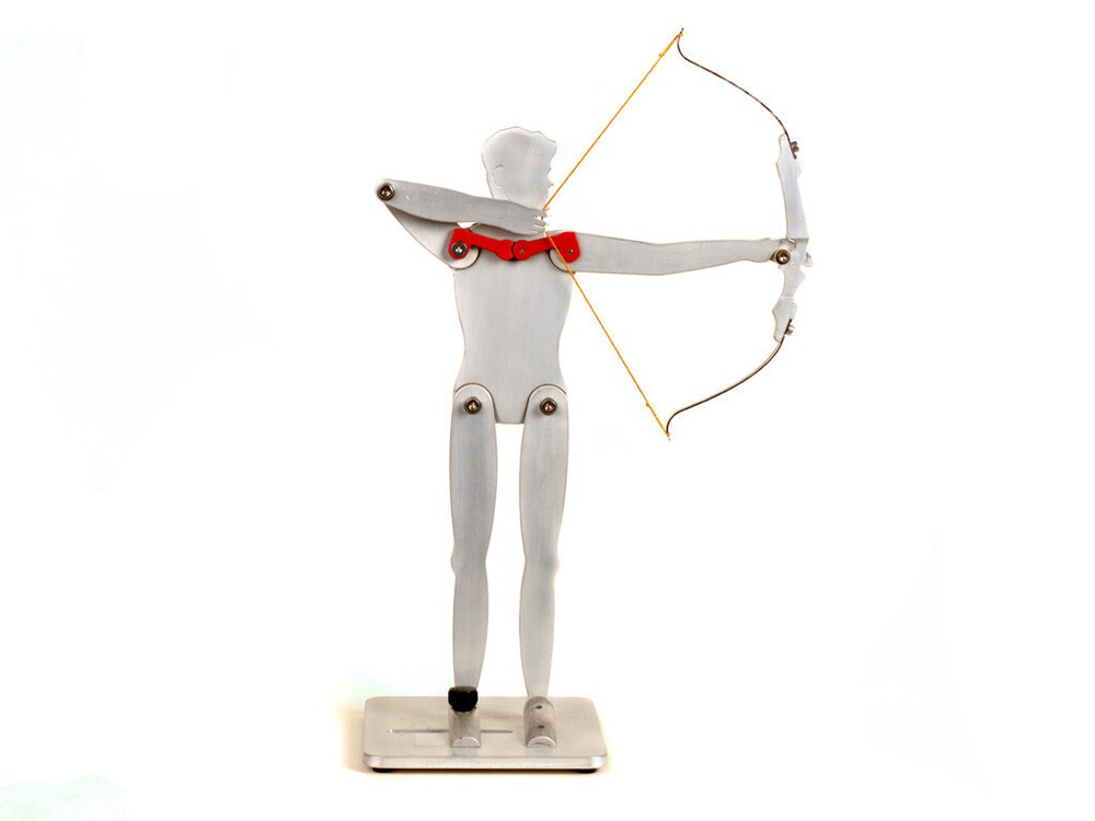 Archery Coaching Aid: Shooting Form Anatomic Model - 12" Aluminium