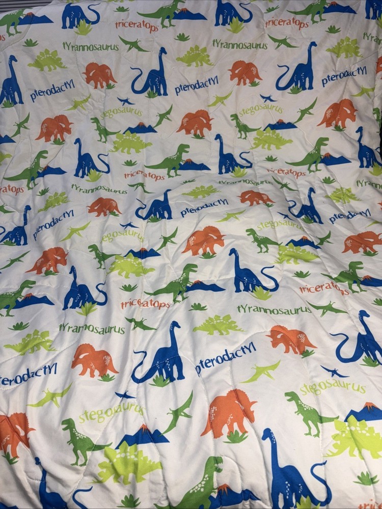 3 Piece Dinosaur Toddler Bedding Set - Reversible Microfiber Comforter Sheets
