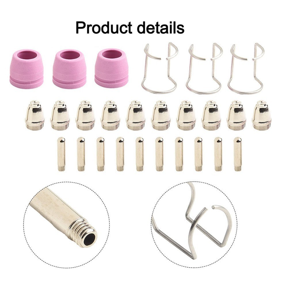 26PCS Plasma Cutter Consumables Kit for AG60 For SG55 Torch Replacement Set