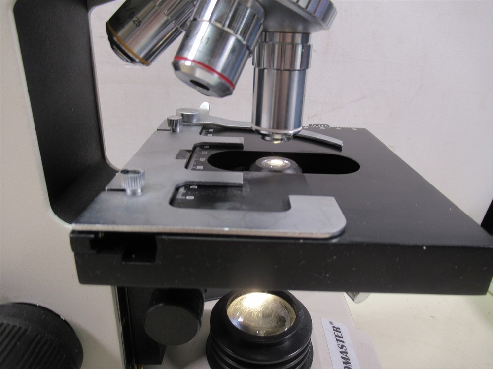 Fisher Scientific Micromaster Binocular Microscope 12-561-4B 4 Objective Lenses