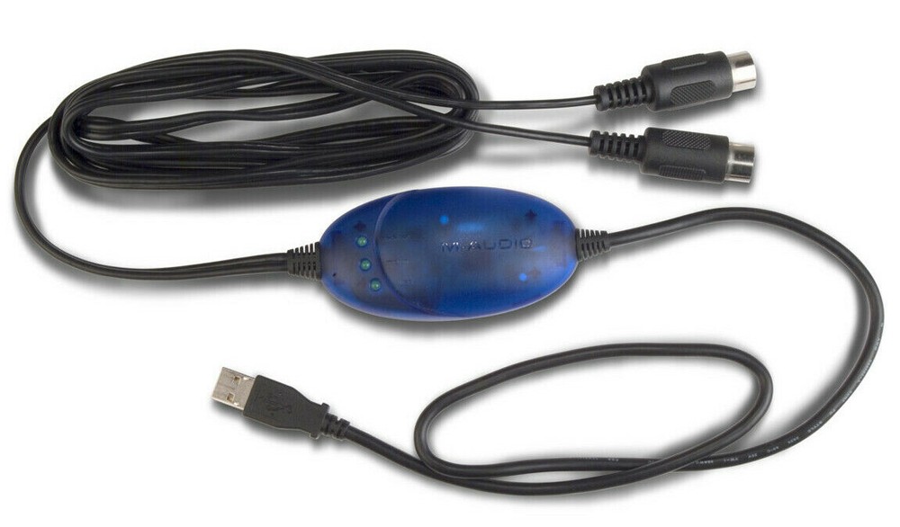 M-Audio MIDISport UNO USB Bus-Powered MIDI Interface 1 Input / 1 Output Cable