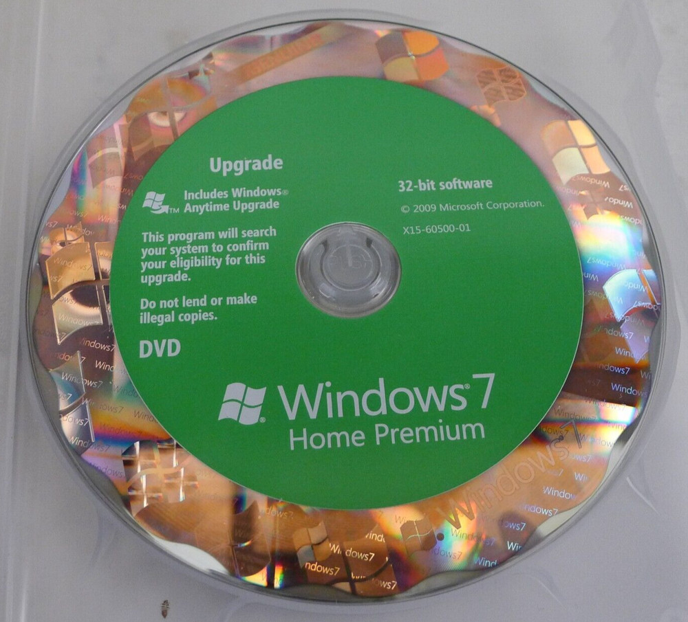 Microsoft Windows 7 Home Premium Upgrade COMPLETE Retail Version +Key Code
