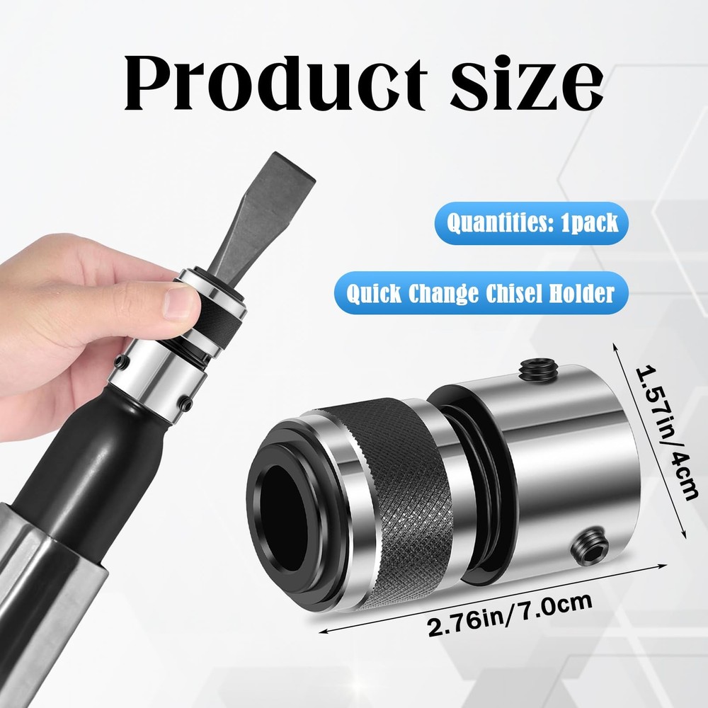 2 Pack Quick Change Chisel Retainer for Air Hammer Socket Adapter, Air Hammer Qu