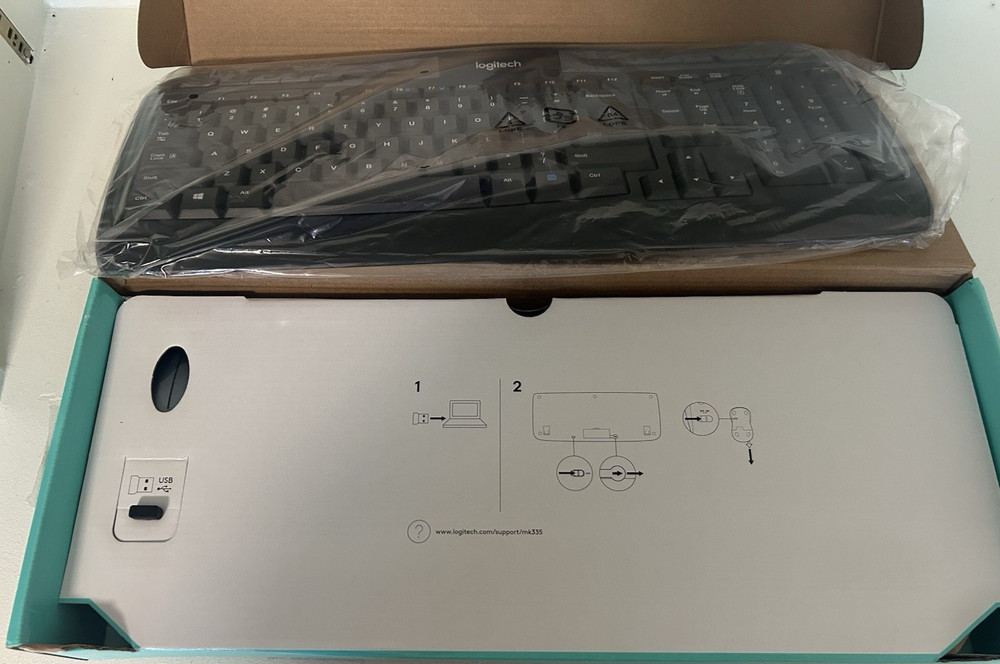 Logitech MK335 Wireless Desktop Keyboard and Mouse Combo Black/Silver