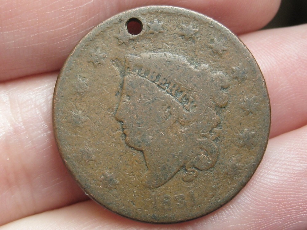 1831 Matron Head Large Cent- Medium Letters, Good Details