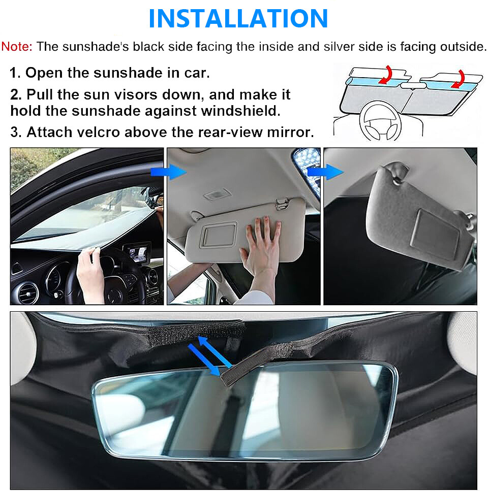 Car Windshield Sunshade Front Window Visor Sun Cover For Range Rover 2014-2022
