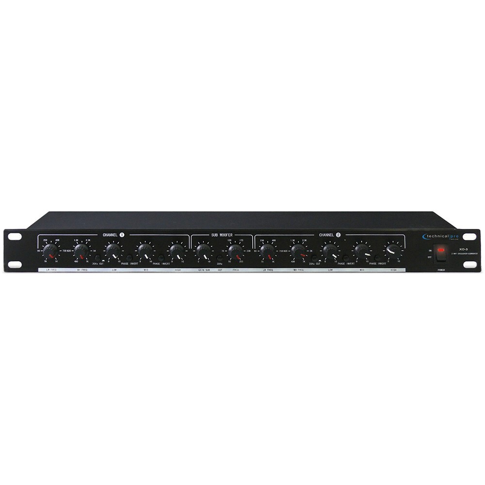 Technical Pro XO3 3-Way Crossover w/ Subwoofer Output