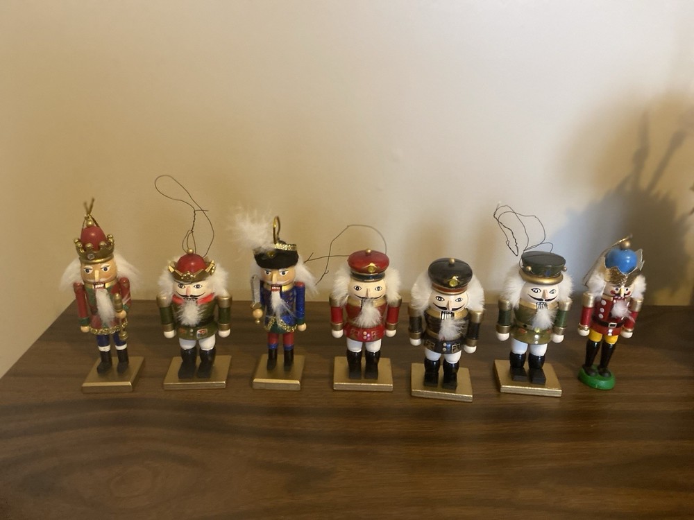 Lot of 7 NUTCRACKER ORNAMENTS