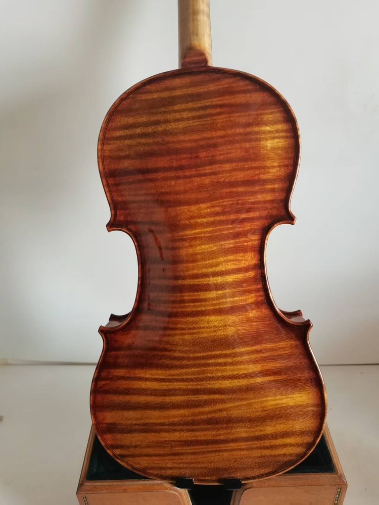 Master 4/4 violin 1pc Solid flamed maple back spruce top hand Made 0236