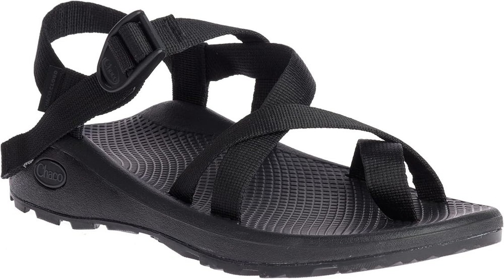 Chaco Men's Zcloud 2 Sport Sandal Adjustable Strap Cushioned Solid Black Size 9