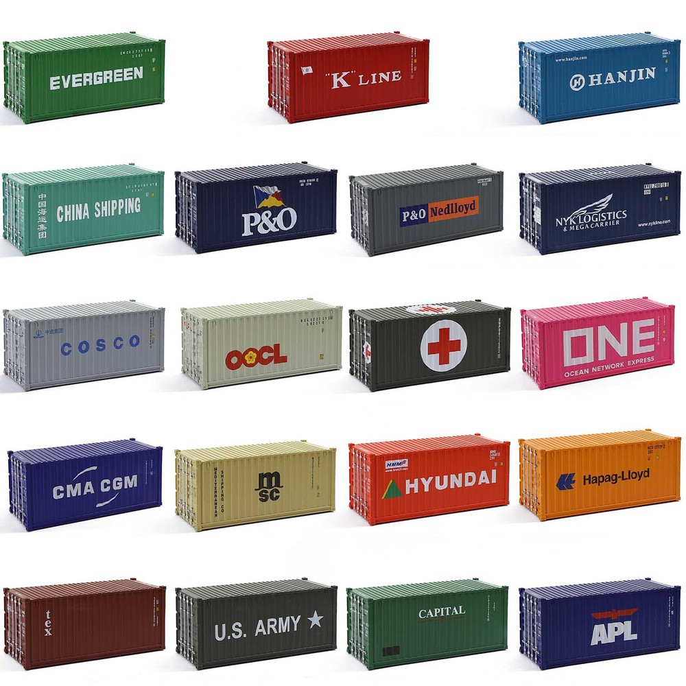 Evemodel O Scale 20ft Shipping Container 20' Cargo Box for Model Railway C4320