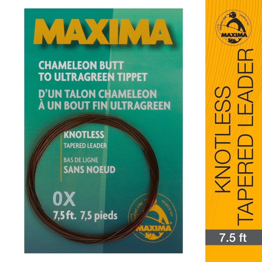 Maxima Knotless Tapered Leader 3X 7.5 ft Clear