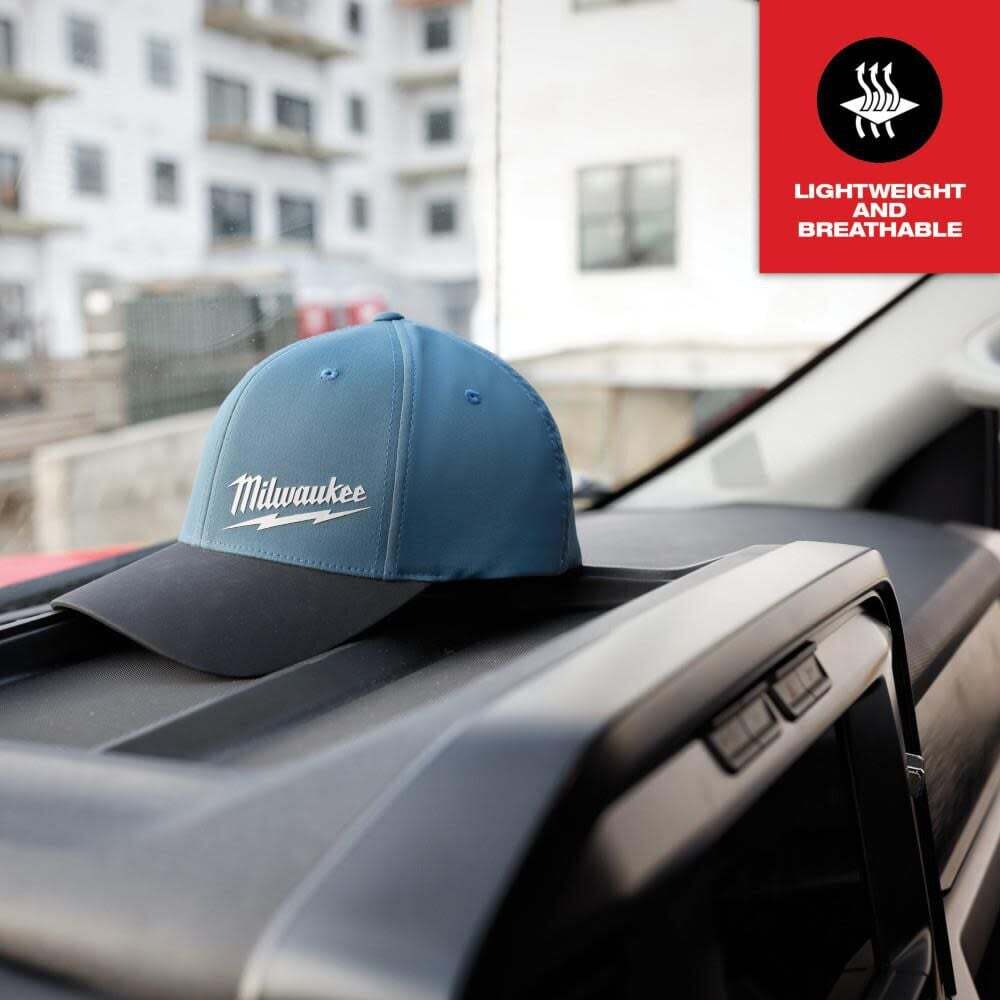 Milwaukee Workskin Performance Fitted Hat Blue L/xl