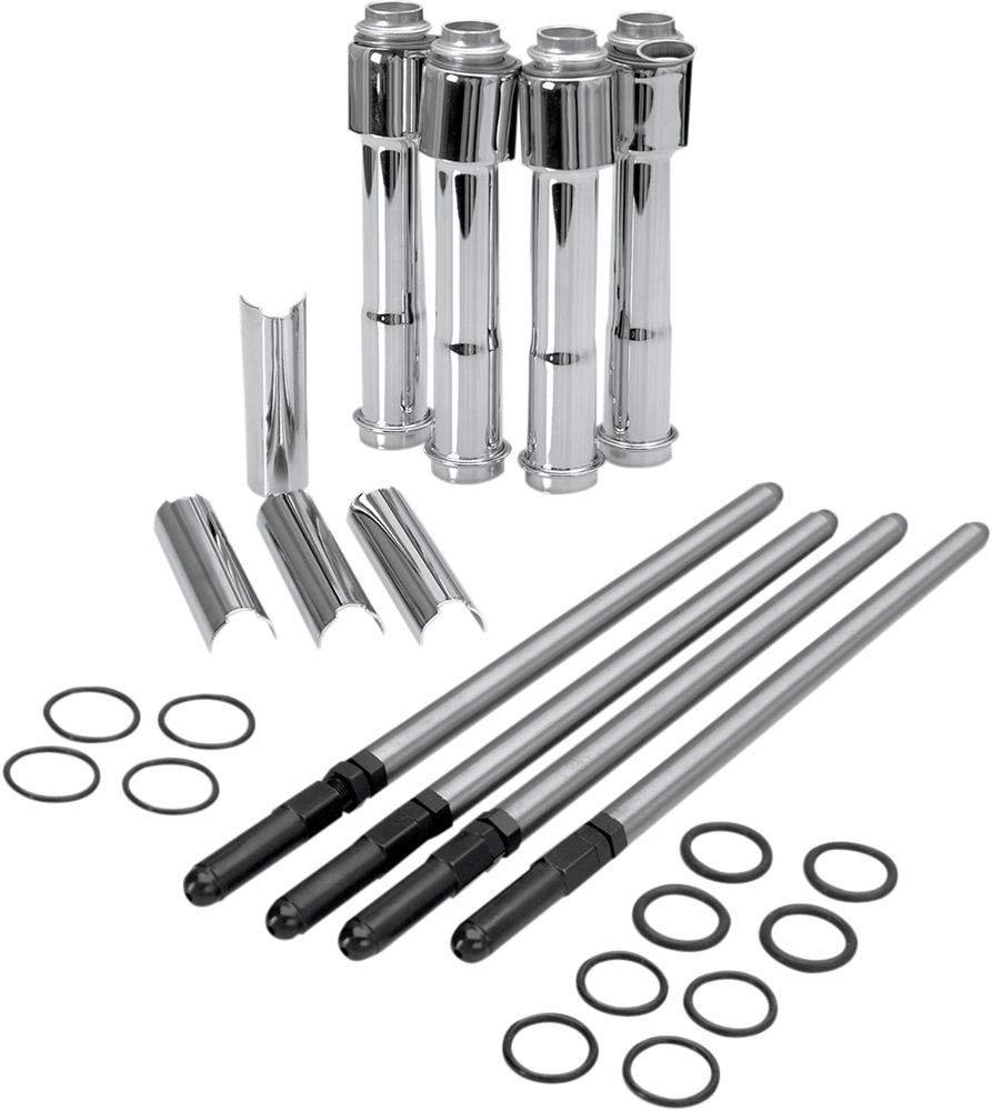 S & S Cycle Adjustable Pushrod Kit with Covers Standard 930-0024