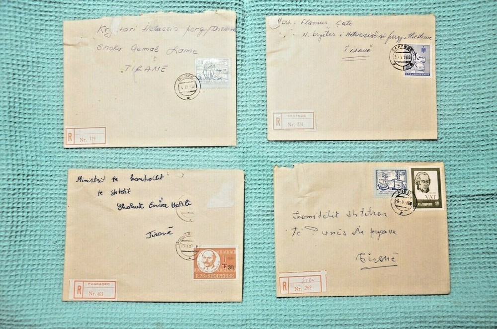 Albania Stamps 4 Old COVERS