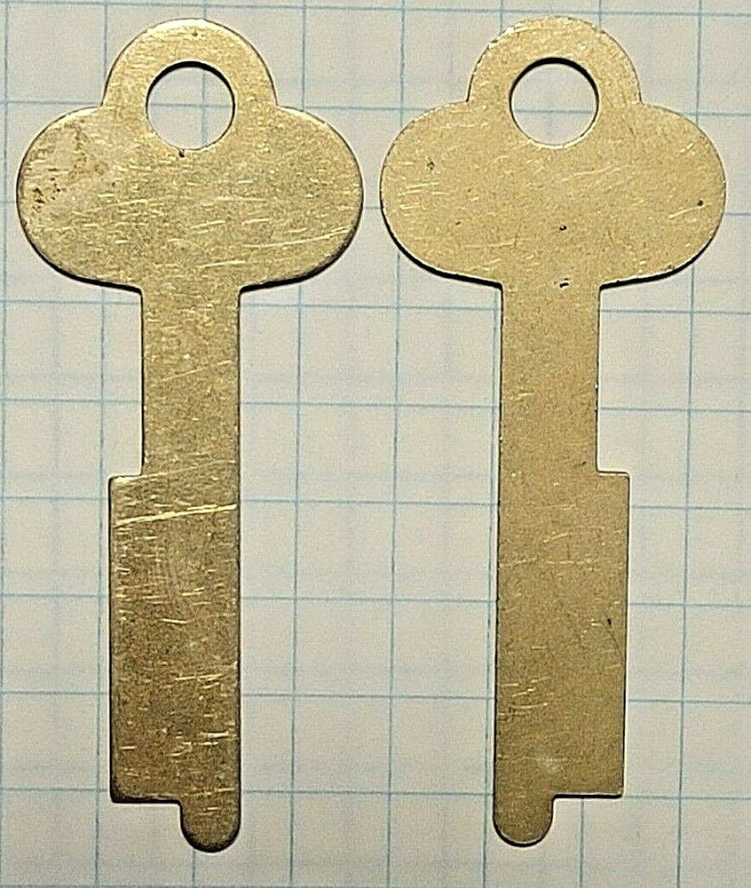 Ilco 1365 two (2) Key Blanks for Diebold Safe Deposit Box