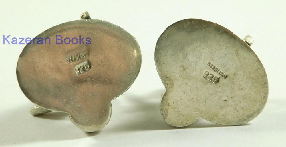 2x Vintage Solid Silver Miniature Cherub Putti Musician Place Menu Holders
