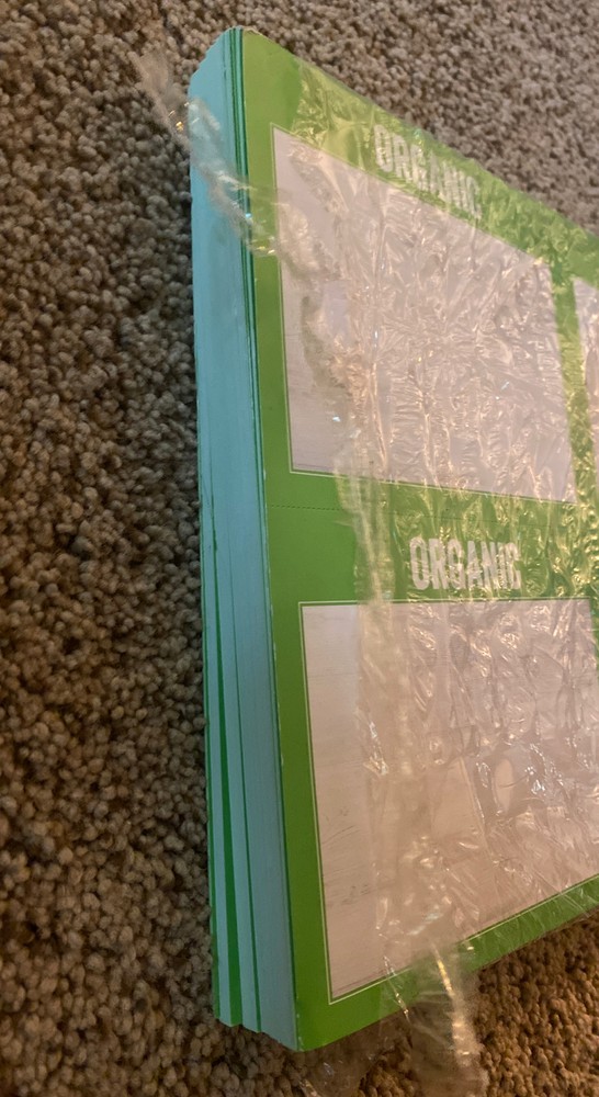 rectagular ORGANIC labels