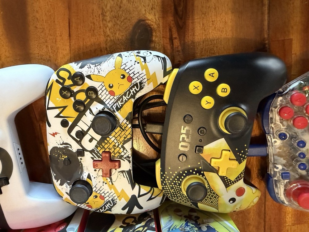 Nintendo Switch Controller Bundle Lot 3x Pokemon Pikachu, Mario & Sonic Wireless