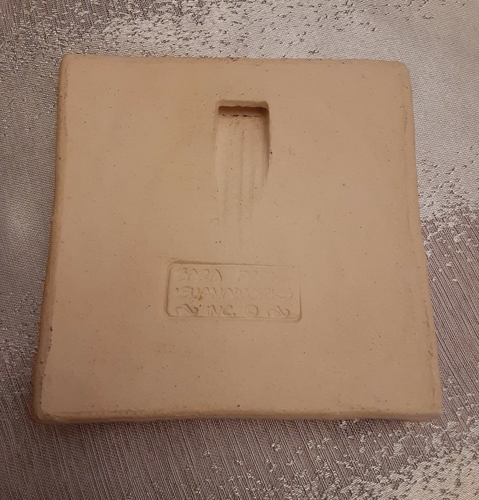 Sara Frank Iguanaworks Pottery Square Tile 3.75"