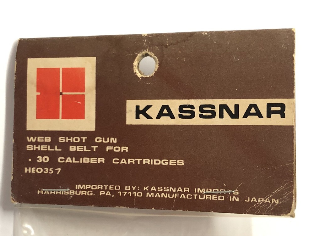 Kassnar 30 Caliber Web Shell Holder Belt HEO357 Adjustable Holds 25 Cartridges