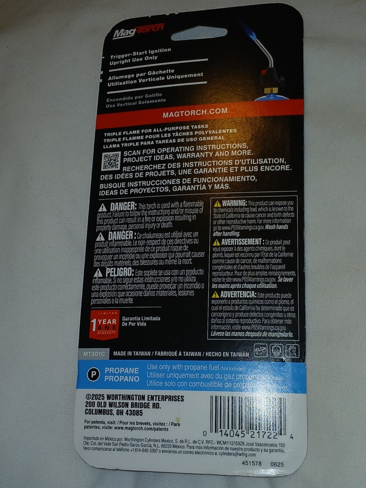 Mag-Torch Self-lighting Torch MT301C NEW