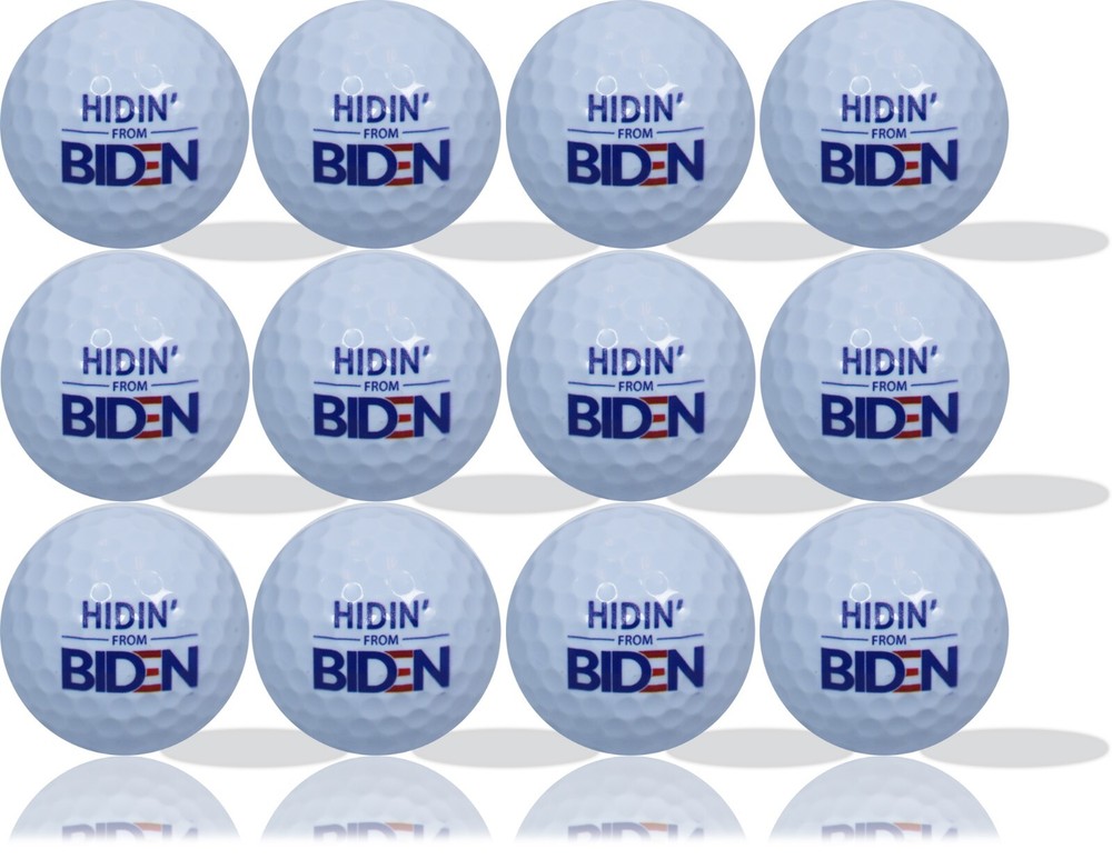 Hidin From Biden! Golf Balls 12 Pack - Perfect Gift Idea