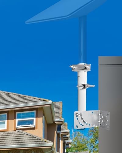 Adjustable Wall-Mounted Antenna Mount Bracket with Heavy Duty Bracket