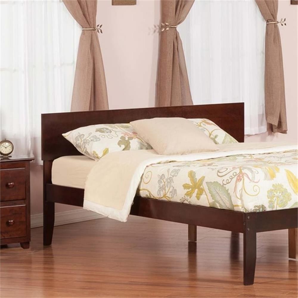 Leo & Lacey Modern Solid Hardwood/Veneers Queen Panel Headboard in Walnut