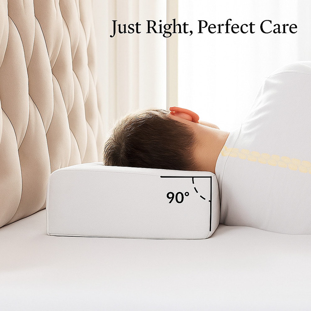 COLDHUNTER Cooling Cube Pillow – Side Sleeper Memory Foam, Firm Support, Washabl