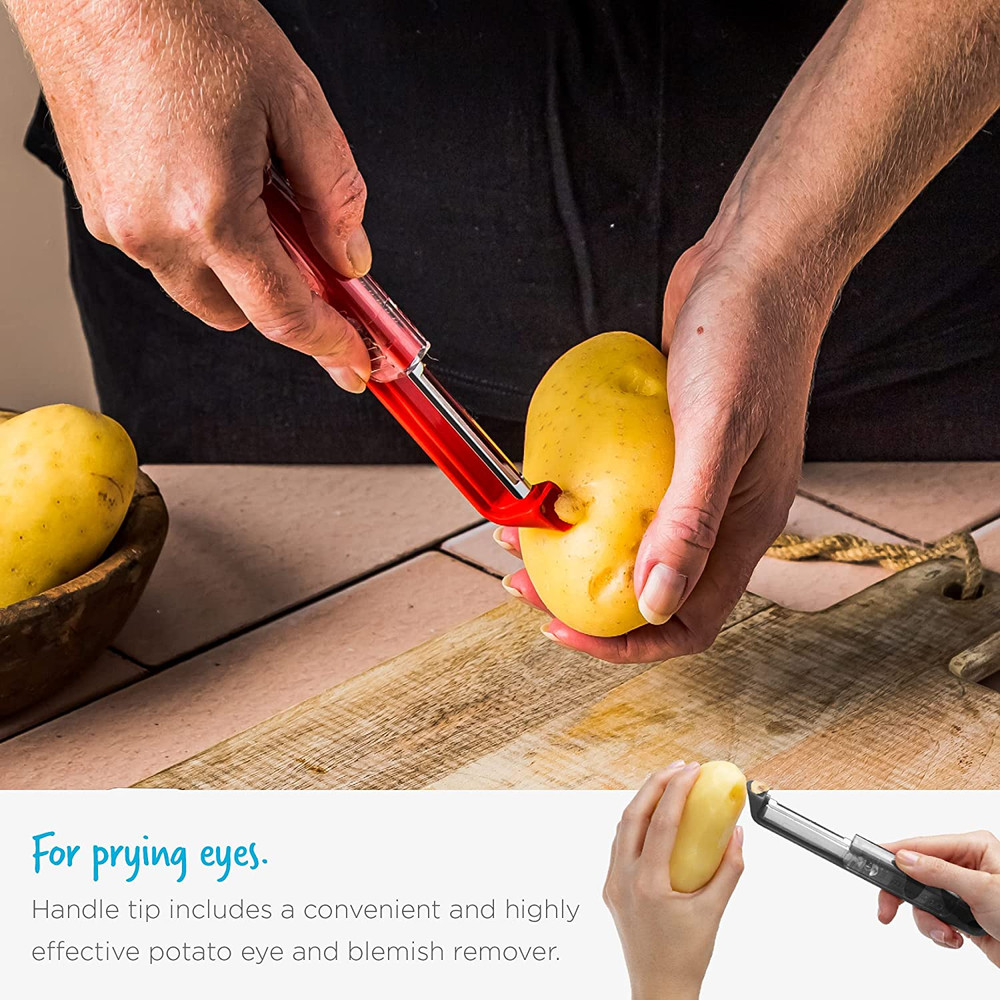 Sharple Self-Sharpening Vegetable & Vertical Speed-Peeler - Black