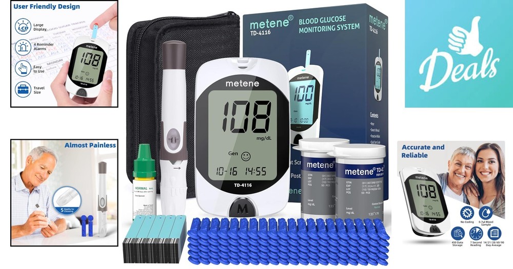 Precision Glucometer Kit - Advanced All-in-One - Large Display - Easy to Use