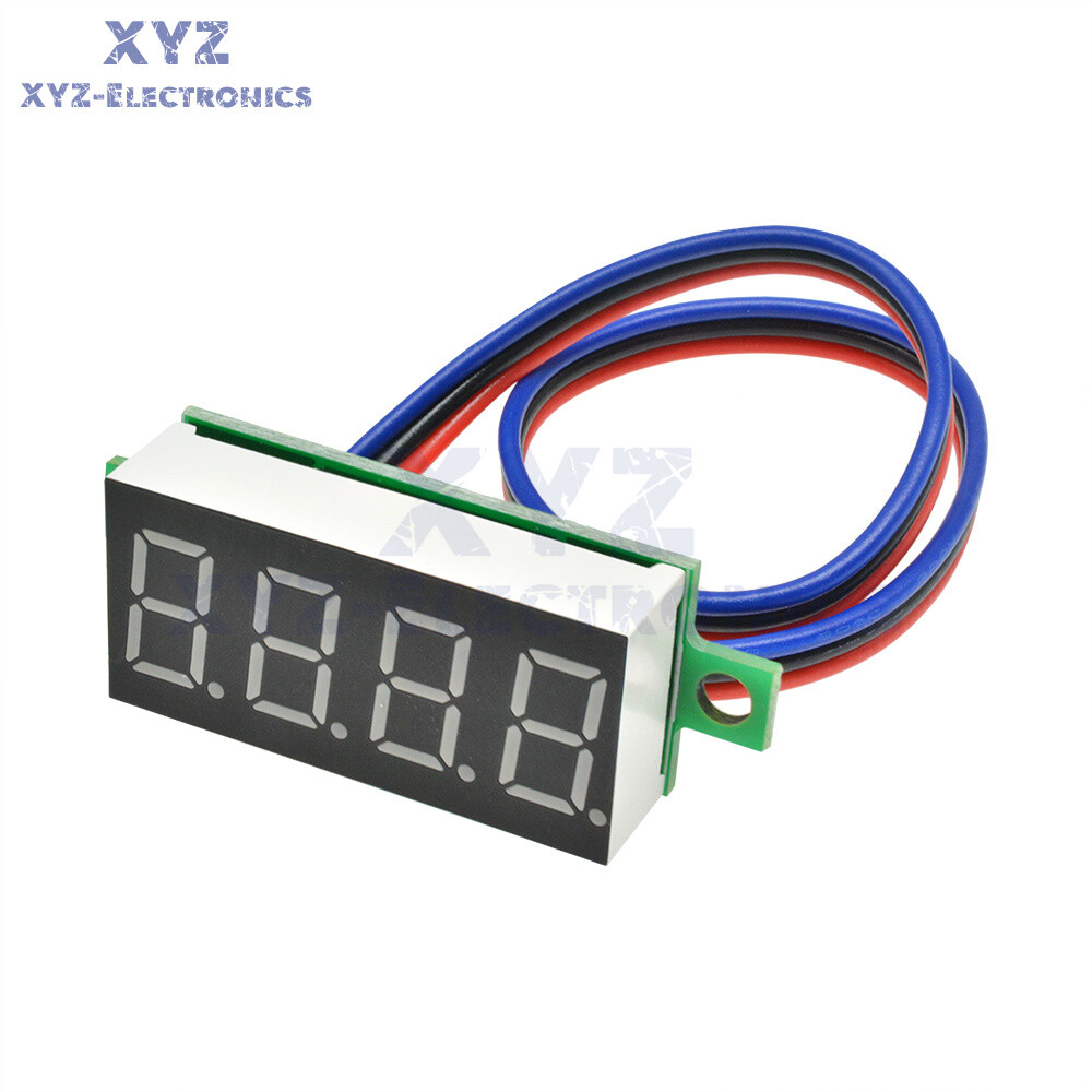0.36 "Digital 4-Digit Voltmeter LED 0-100V Voltage Tester Panel Meter 3-Wire