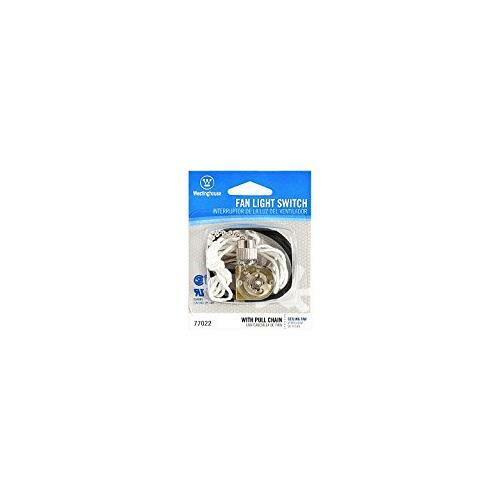 Westinghouse 7702200 - Fan Light Switch with Chrome Pull Chain