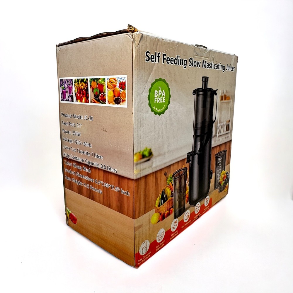 Cold Press Juicer, Amumu Slow Masticating Machines with 5.3" Extra Large Feed