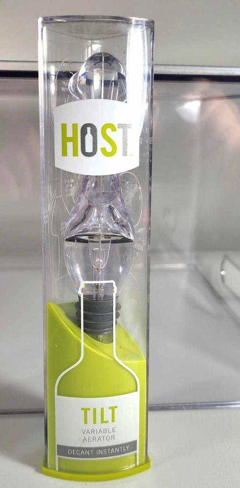 HOST Tilt Variable Aerator With Stand New In Case Clear  T-3