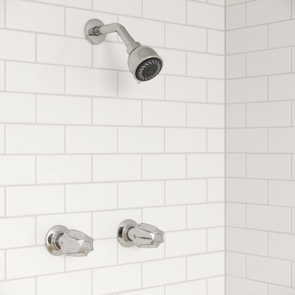 2-Handle Shower Faucet System with Valve and Cartridge, Multi-Function Shower...