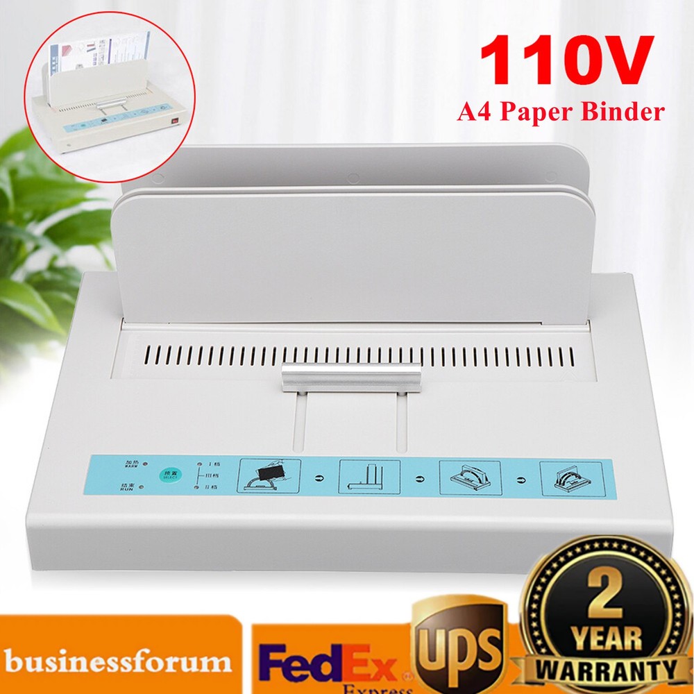 110V Universal Binding Machine Electric Book Automatic A4 Paper Binder Puncher