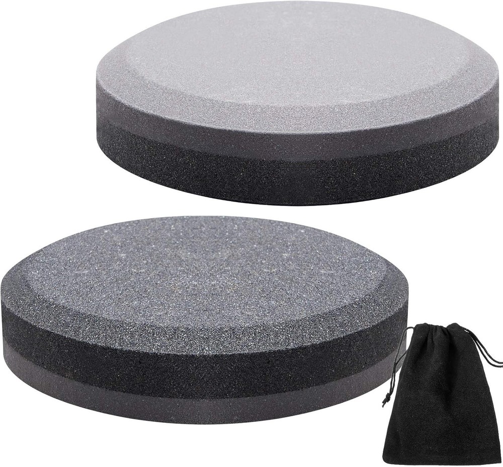 Axe Sharpener Sharpening Dual Grit Multipurpose Puck Gray, Black