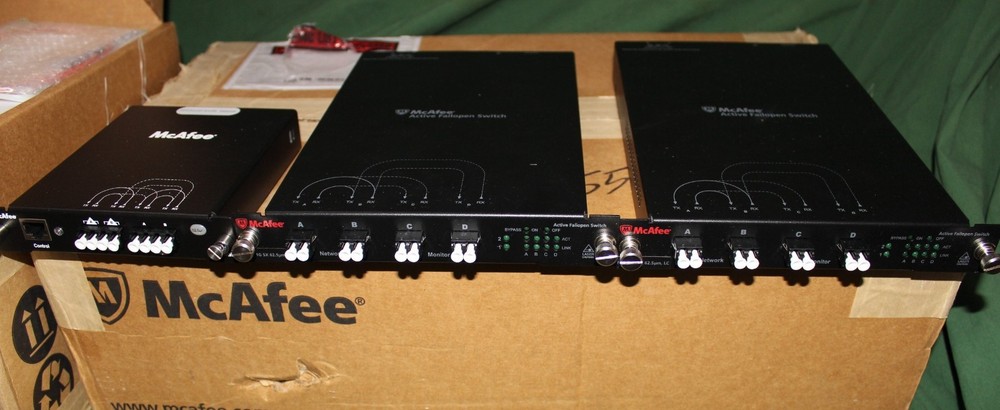 2 McAfee 40Gbps Active FailOpen Bypass Switch, IAC62F1-KT7