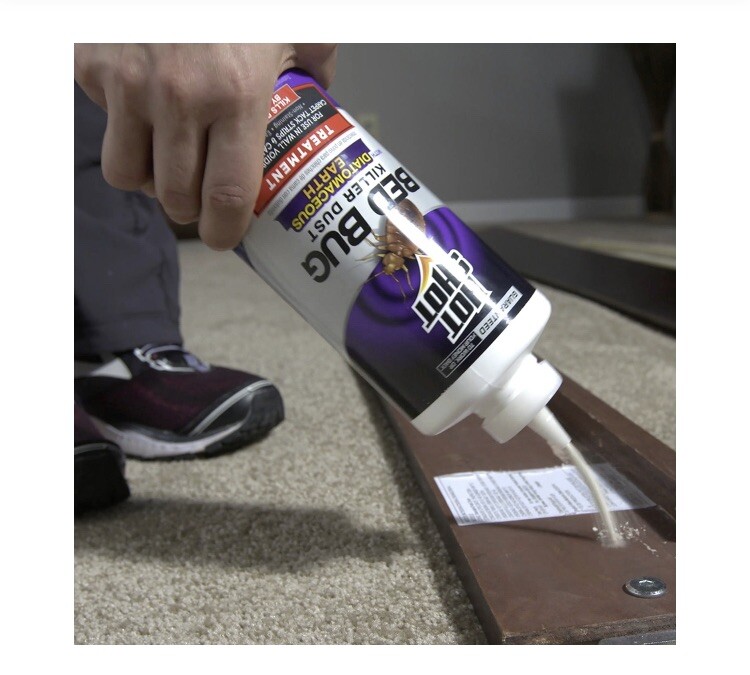 2-Bottles Hot Shot Bed Bug Killer Dust Treatment With Diatomaceous Earth