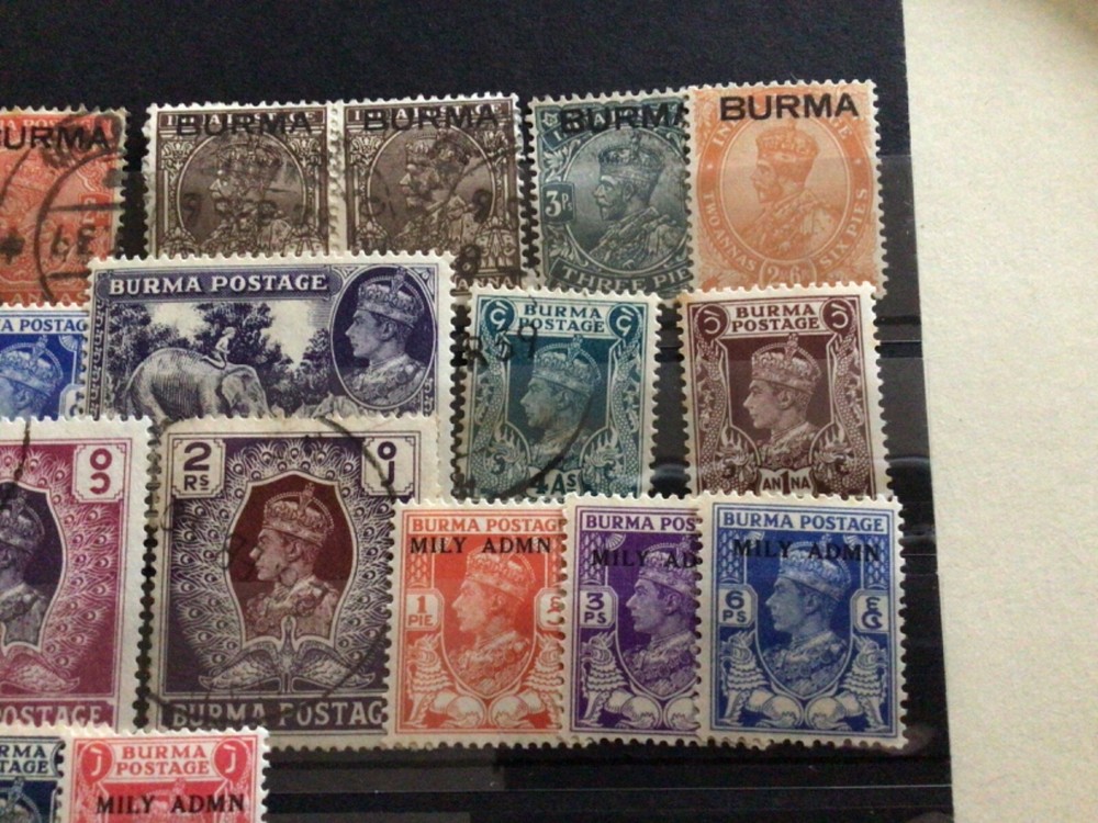 Burma mounted mint & used stamps A11535
